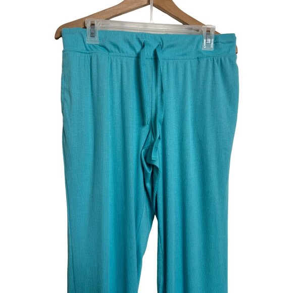 Muk Luks Three Piece Lounge Wear Set Size PM Aqua Stretch Pocket Shirt Pants Car - Picture 10 of 13